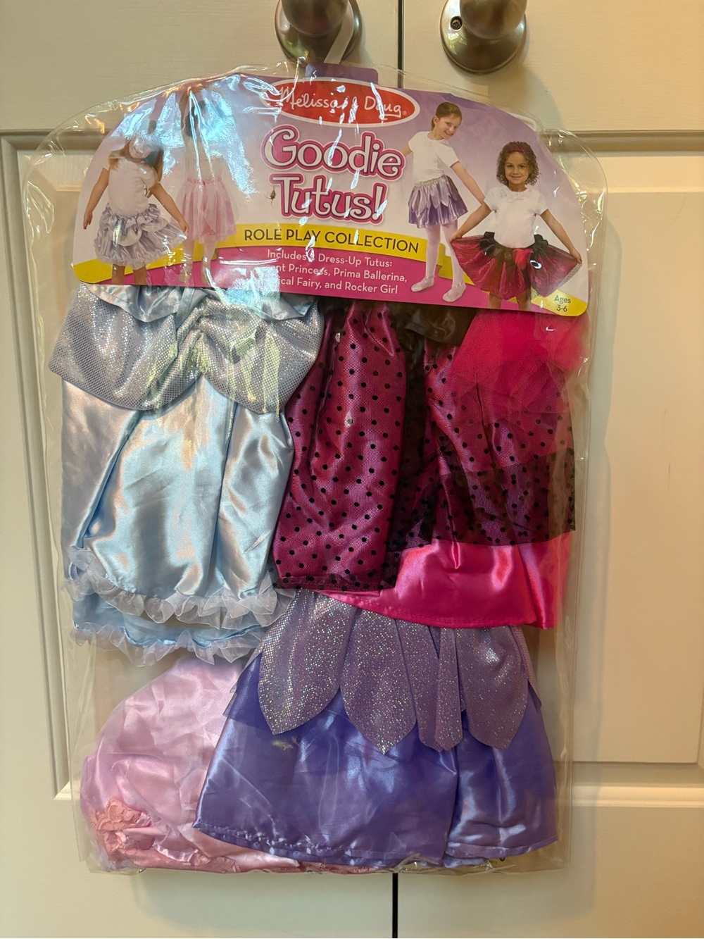 Melissa & Doug Pink, Purple & Light Blue Goodie Tutus Role Play Set